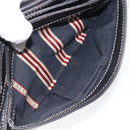 BALLY Shoulder Bag Leather Black Gold Auth 122964-24