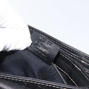 BALLY Shoulder Bag Leather Black Gold Auth 122964-12