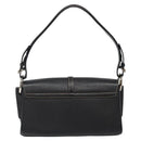BALLY Shoulder Bag Leather Black Gold Auth 122964-2