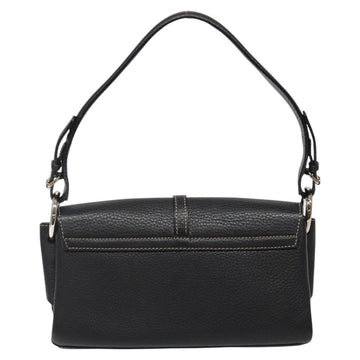 BALLY Shoulder Bag Leather Black Gold Auth 122964 - 0