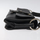 BALLY Shoulder Bag Leather Black Gold Auth 122964-3