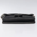 BALLY Shoulder Bag Leather Black Gold Auth 122964-5