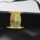Salvatore Ferragamo Shoulder Bag Leather Black Gold Auth 122966-17