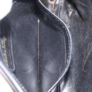 Salvatore Ferragamo Shoulder Bag Leather Black Gold Auth 122966-11