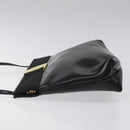 Salvatore Ferragamo Shoulder Bag Leather Black Gold Auth 122966-4