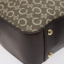 CELINE C Macadam Canvas Hand Bag Brown Gold Auth 122971-10