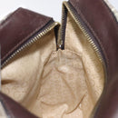 CELINE C Macadam Canvas Hand Bag Brown Gold Auth 122971-17