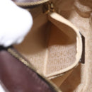 CELINE C Macadam Canvas Hand Bag Brown Gold Auth 122971-18