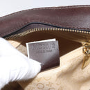 CELINE C Macadam Canvas Hand Bag Brown Gold Auth 122971-19