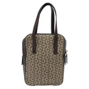 CELINE C Macadam Canvas Hand Bag Brown Gold Auth 122971-3