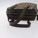 CELINE C Macadam Canvas Hand Bag Brown Gold Auth 122971-7