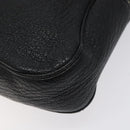 Salvatore Ferragamo Shoulder Bag Leather Black Silver Auth 122972-9