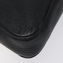 Salvatore Ferragamo Shoulder Bag Leather Black Silver Auth 122972-14