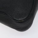 Salvatore Ferragamo Shoulder Bag Leather Black Silver Auth 122972-16