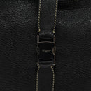 Salvatore Ferragamo Shoulder Bag Leather Black Silver Auth 122972-17