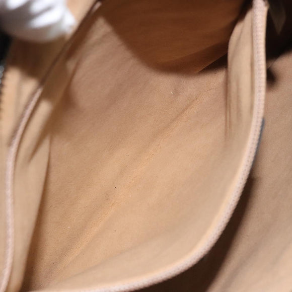 Salvatore Ferragamo Shoulder Bag Leather Black Silver Auth 122972