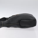 Salvatore Ferragamo Shoulder Bag Leather Black Silver Auth 122972-4