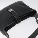 Salvatore Ferragamo Shoulder Bag Leather Black Silver Auth 122972-6