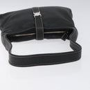 Salvatore Ferragamo Shoulder Bag Leather Black Silver Auth 122972-7