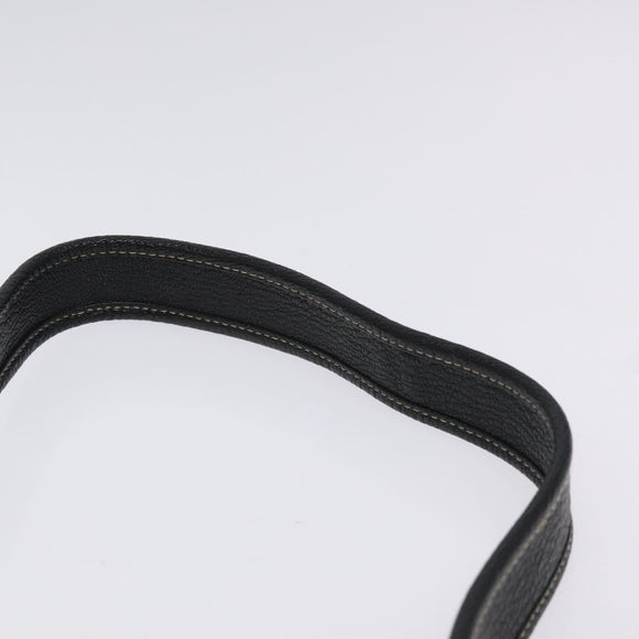 Salvatore Ferragamo Shoulder Bag Leather Black Silver Auth 122972