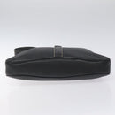 Salvatore Ferragamo Shoulder Bag Leather Black Silver Auth 122972-5