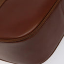 Salvatore Ferragamo Shoulder Bag Leather Brown Gold Auth 122973-11