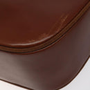 Salvatore Ferragamo Shoulder Bag Leather Brown Gold Auth 122973-12