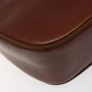 Salvatore Ferragamo Shoulder Bag Leather Brown Gold Auth 122973-13