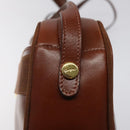 Salvatore Ferragamo Shoulder Bag Leather Brown Gold Auth 122973-17