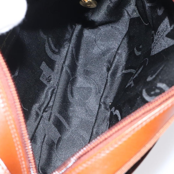 Salvatore Ferragamo Shoulder Bag Leather Brown Gold Auth 122973