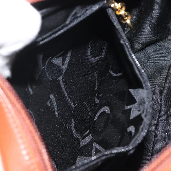 Salvatore Ferragamo Shoulder Bag Leather Brown Gold Auth 122973