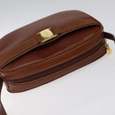 Salvatore Ferragamo Shoulder Bag Leather Brown Gold Auth 122973-6