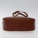 Salvatore Ferragamo Shoulder Bag Leather Brown Gold Auth 122973-5