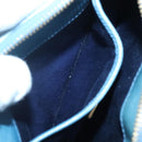 Miu Miu Shoulder Bag Leather Light Blue Gold Auth 122974-19