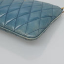 Miu Miu Shoulder Bag Leather Light Blue Gold Auth 122974-7