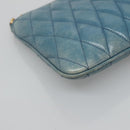 Miu Miu Shoulder Bag Leather Light Blue Gold Auth 122974-14