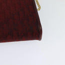 Christian Dior Trotter Canvas Chain Shoulder Bag Red Auth 122975-16