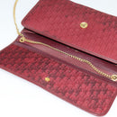 Christian Dior Trotter Canvas Chain Shoulder Bag Red Auth 122975-15