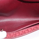 Christian Dior Trotter Canvas Chain Shoulder Bag Red Auth 122975-17