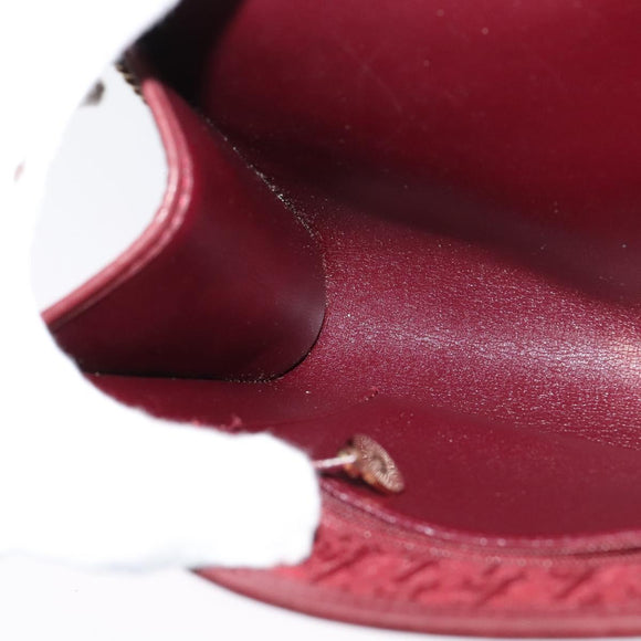 Christian Dior Trotter Canvas Chain Shoulder Bag Red Auth 122975