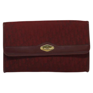 Christian Dior Trotter Canvas Chain Shoulder Bag Red Auth 122975 - 0