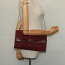 Christian Dior Trotter Canvas Chain Shoulder Bag Red Auth 122975-21
