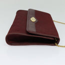 Christian Dior Trotter Canvas Chain Shoulder Bag Red Auth 122975-5