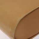 Salvatore Ferragamo Gancini Hand Bag Leather 2way Beige Silver Auth 122976-14