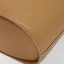 Salvatore Ferragamo Gancini Hand Bag Leather 2way Beige Silver Auth 122976-15