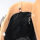 Salvatore Ferragamo Gancini Hand Bag Leather 2way Beige Silver Auth 122976-18
