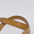 Salvatore Ferragamo Gancini Hand Bag Leather 2way Beige Silver Auth 122976-8