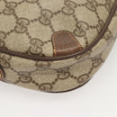 GUCCI GG Supreme Web Sherry Line Bag PVC Beige Gold 156 02 066 Auth 122980-9
