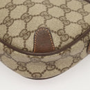 GUCCI GG Supreme Web Sherry Line Bag PVC Beige Gold 156 02 066 Auth 122980-14