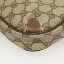 GUCCI GG Supreme Web Sherry Line Bag PVC Beige Gold 156 02 066 Auth 122980-16